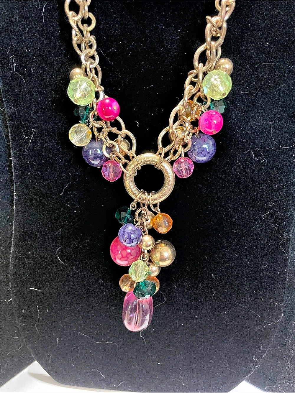 Multicolor Beaded Pendant Necklace